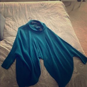 Teal sweater/poncho